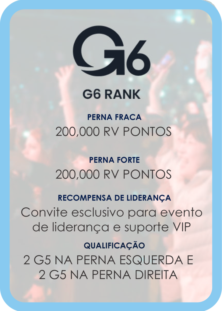 ranks e recompensas g6 PT go global multilevel network