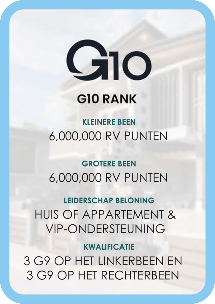 G10 GOGLOBAL rangen en compensaties gaan wereldwijd netwerk op meerdere niveaus