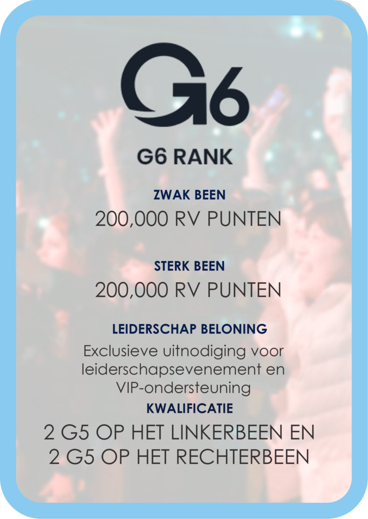 G6 GOGLOBAL rangen en compensaties gaan wereldwijd netwerk op meerdere niveaus